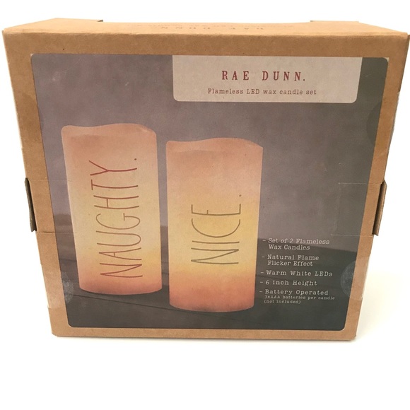 ❤️💚New Rae Dunn Naughty & Nice Flameless Candles - Picture 11 of 11